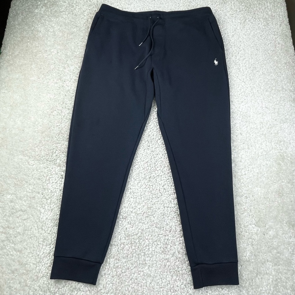 Polo Ralph Lauren Knit Jogger Pants Navy Blue Pull On Embroider Pony XL casual